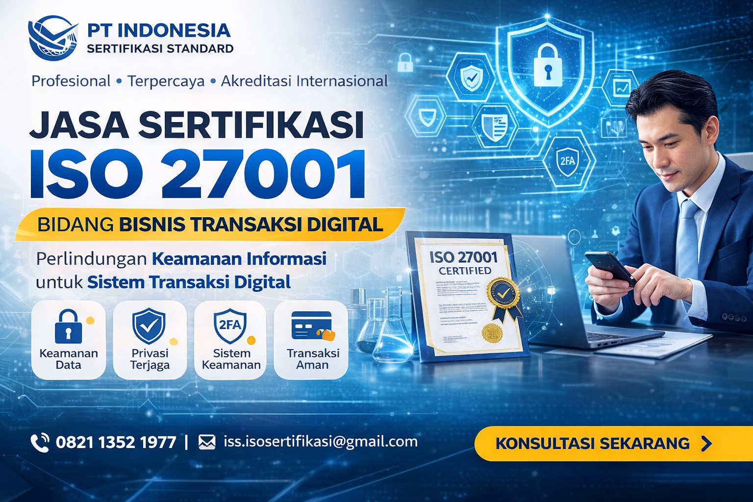 Jasa Sertifikasi ISO 27001 Bidang Bisnis Transaksi Digital